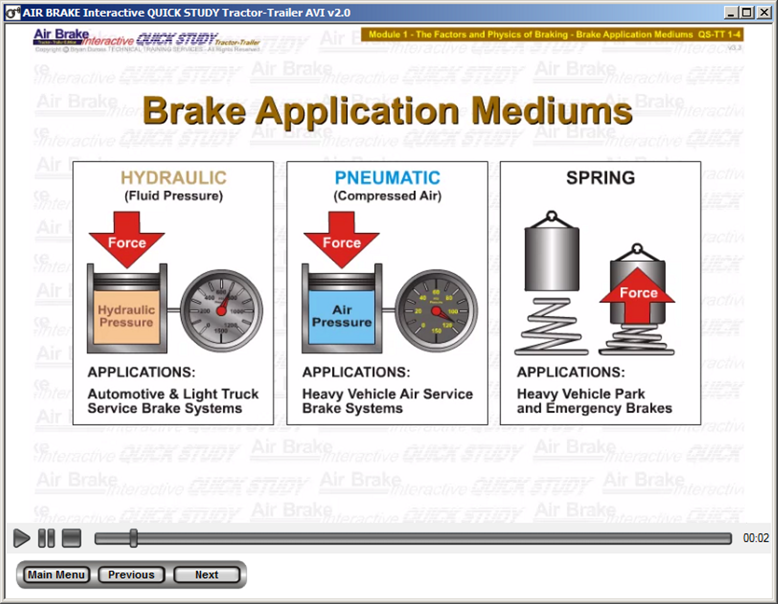 QUICK STUDY TractorTrailer (QSTT) Air Brake Interactive